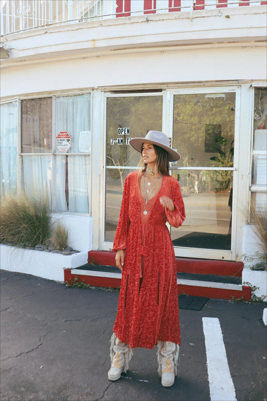 Lauren kimono - Red