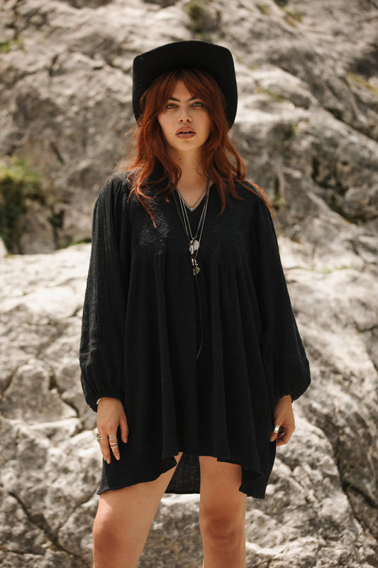 Isabel tunic dress - Black