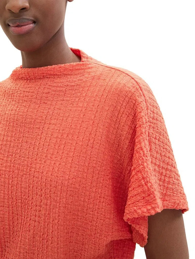 Crincle tshirt - Plain Red
