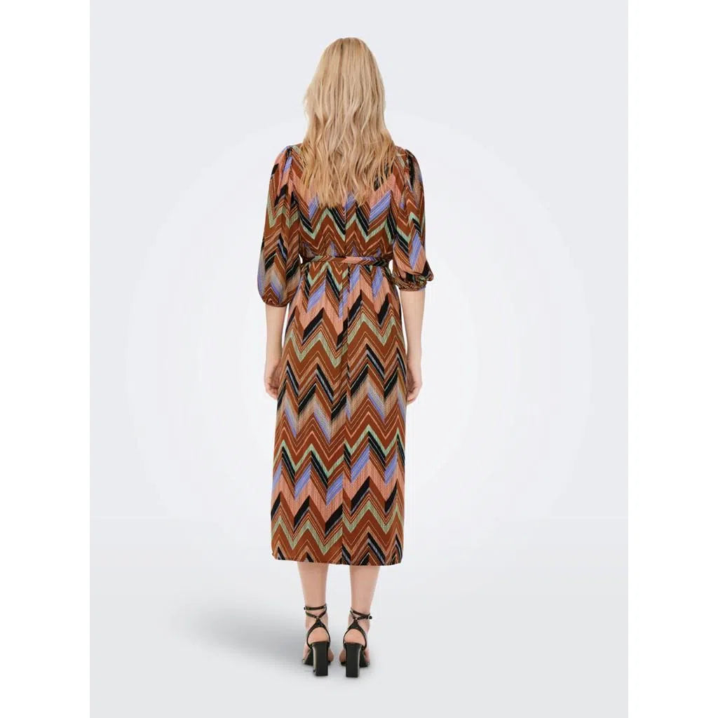 Shea long wrap dress - Multicolour