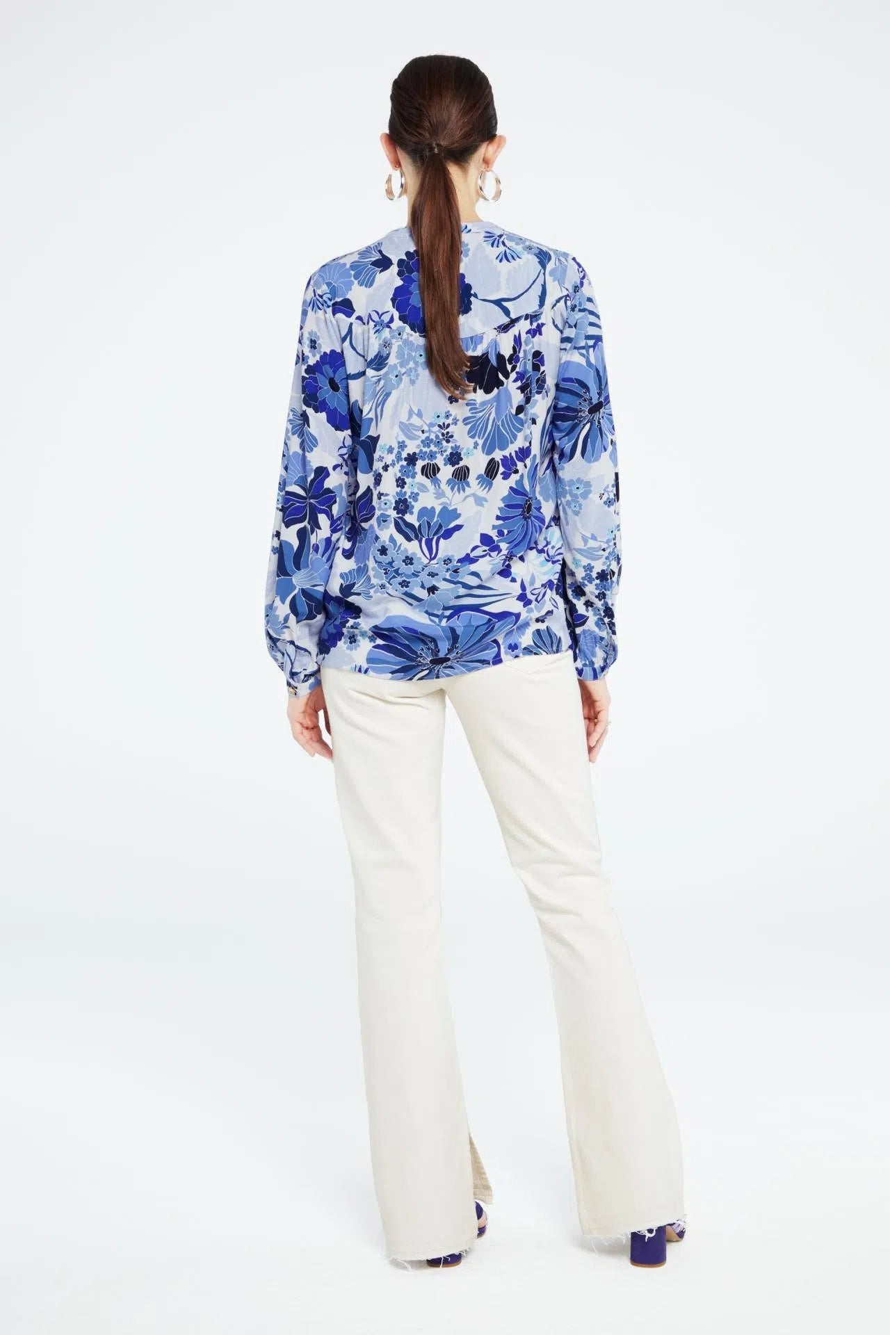 Fabienne Chapot frida collar blouse - Riad blue/Caribbean